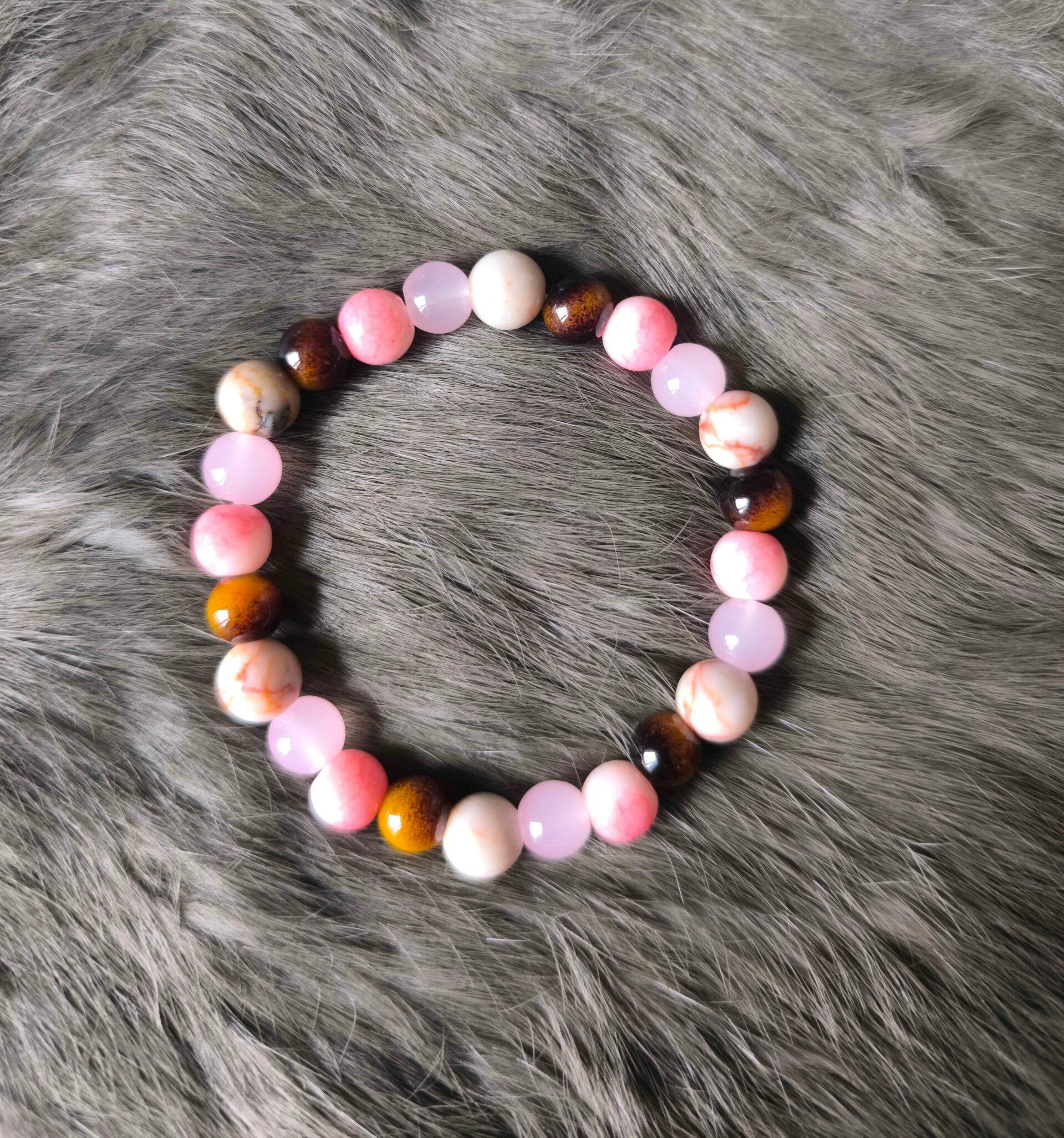 Bracelet œil de tigre/Quartz/marbre