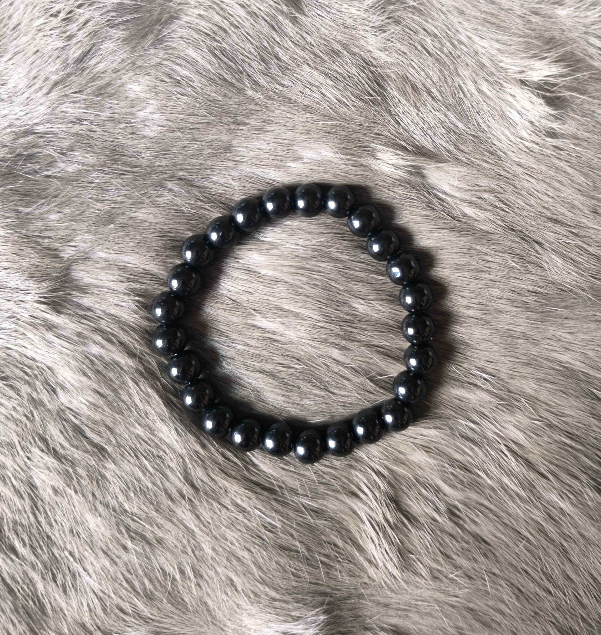 Bracelet obsidienne noir