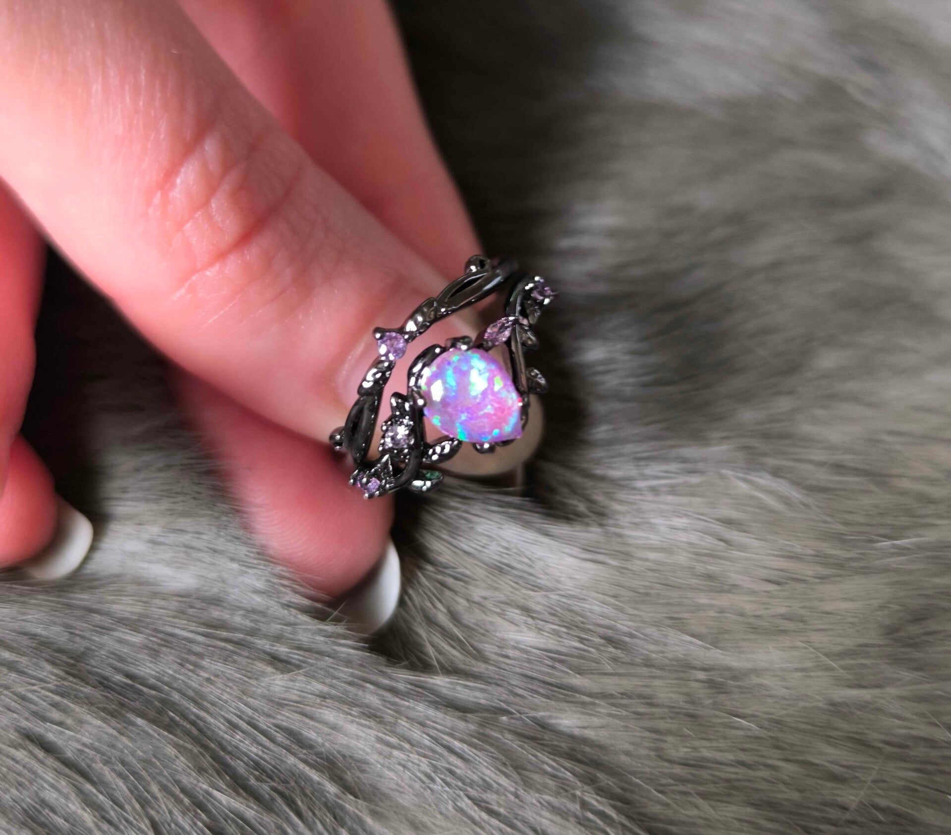 Double Bague Opale