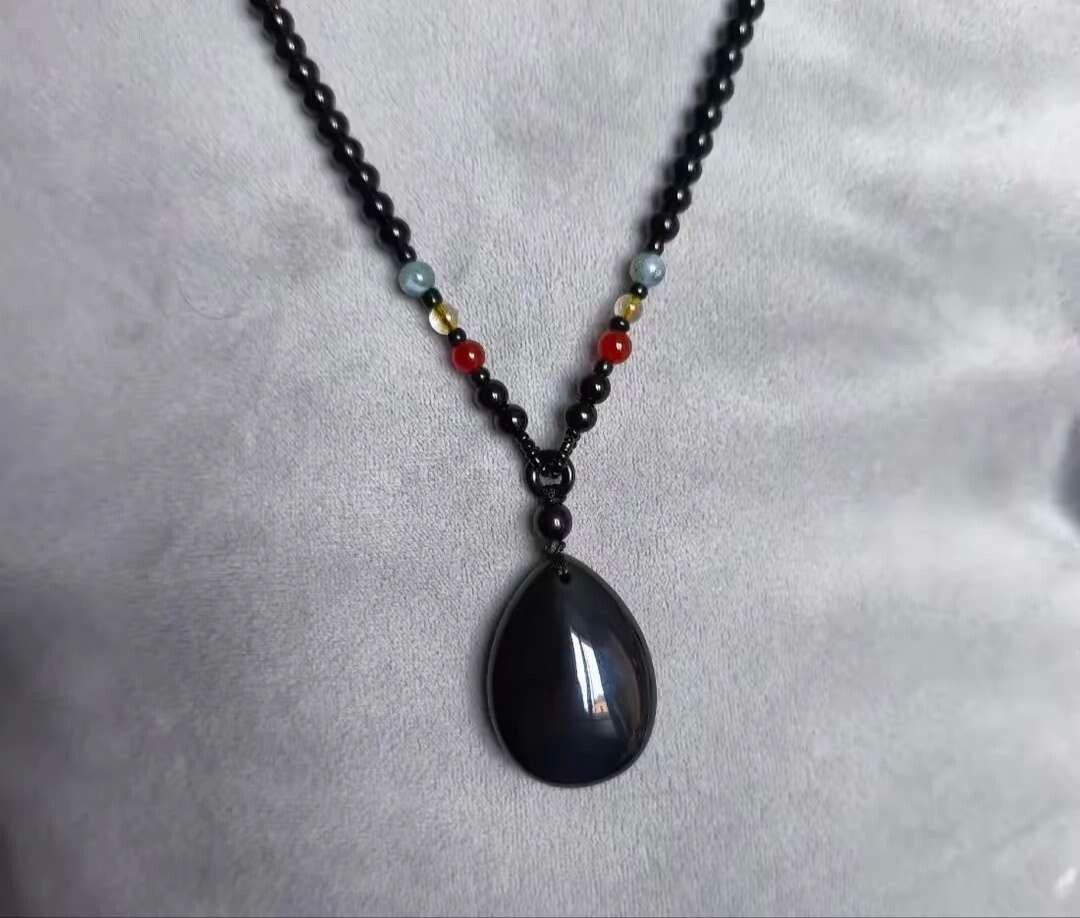 Collier Obsidienne noir