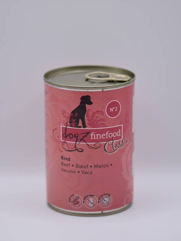 dogz finefood® CLASSIC N° 2 - Rind 400g