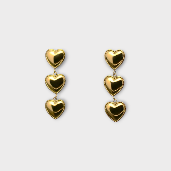 Earring Triple Heart