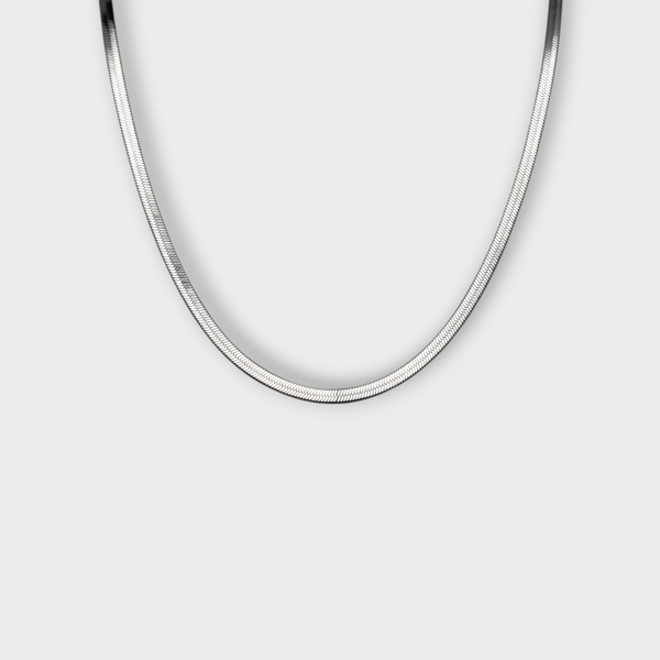 Necklace Flat Braided Silver