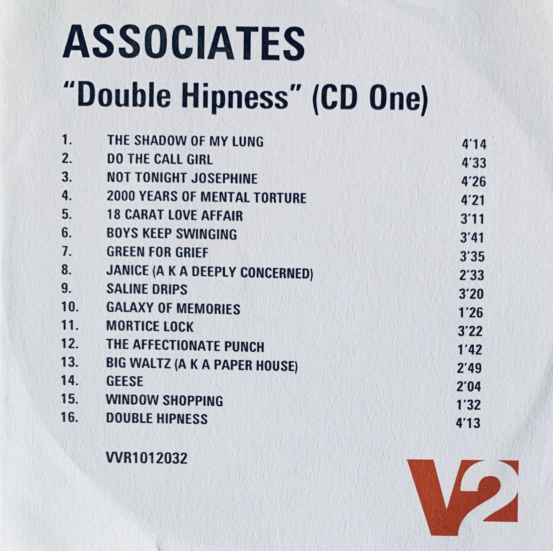 Associates ‎– Double Hipness (2 CD PROMO)