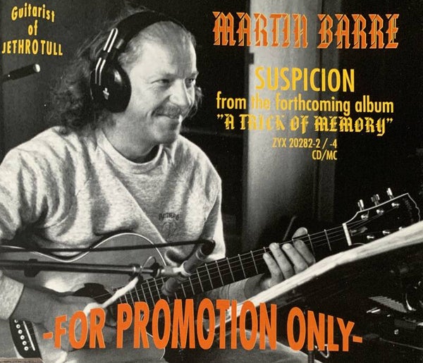 Martin Barre ‎– Suspicion CDS PROMO / Jethro Tull