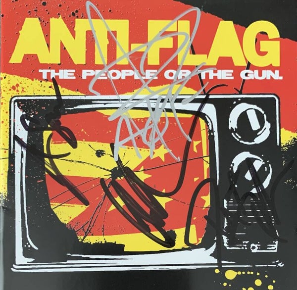 Anti-Flag ‎– The People Or The Gun (CD Signed + Plectrum HEAD)