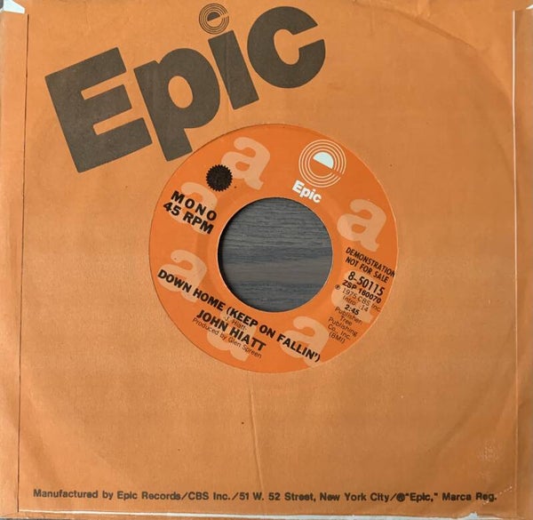John Hiatt ‎– Down Home (Keep On Fallin') (7" PROMO)