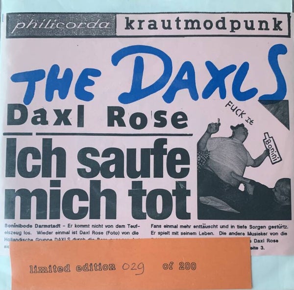 The Daxls ‎– Ich Saufe Mich Tot (7")