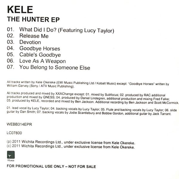 Kele Okereke / Bloc Party ‎– The Hunter CD-EP PROMO