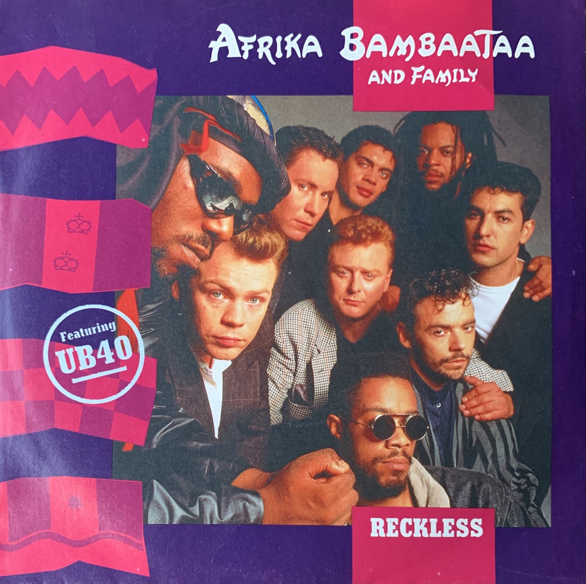 Afrika Bambaataa And Family Featuring UB40 ‎– Reckless (7")