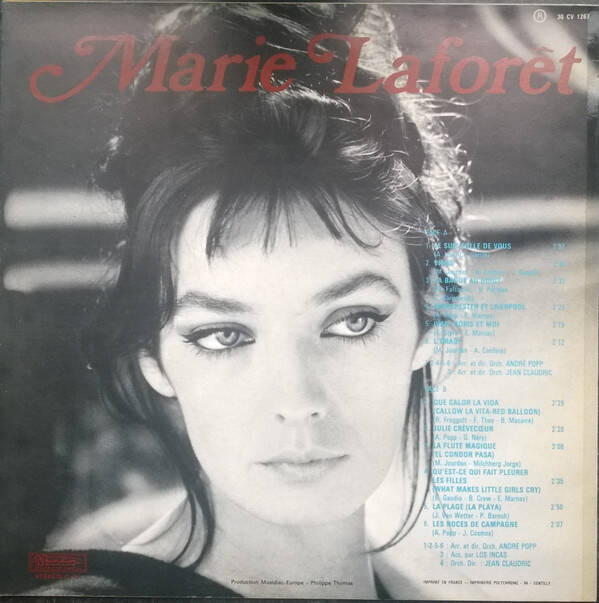 Marie Laforêt ‎– Marie Laforêt (LP) | Music Non-Stop