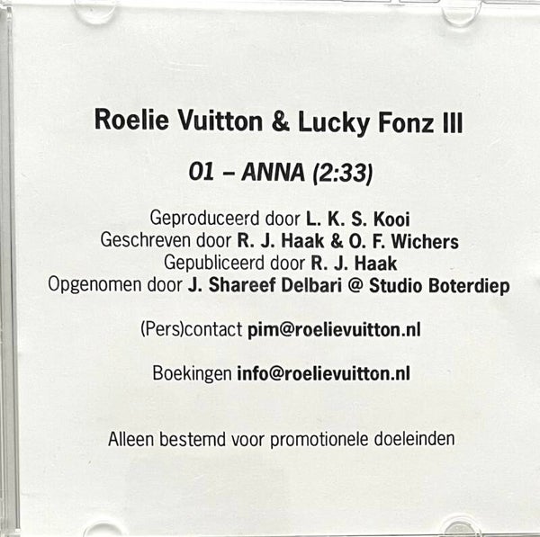 Roelie Vuitton & Lucky Fonz III ‎– Anna CDS PROMO