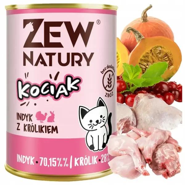 400g. Zew Natury Junior Kalkoen met Konijn