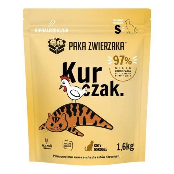 1,6kg. Paka Zwierzaka droog Kattenvoer  Kip “S”