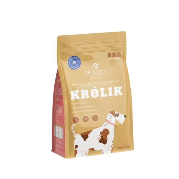 9kg PERRO Gourmet Konijn – koudgeperst hondenvoer – voeding voor volwassen honden van middelgrote en grote rassen