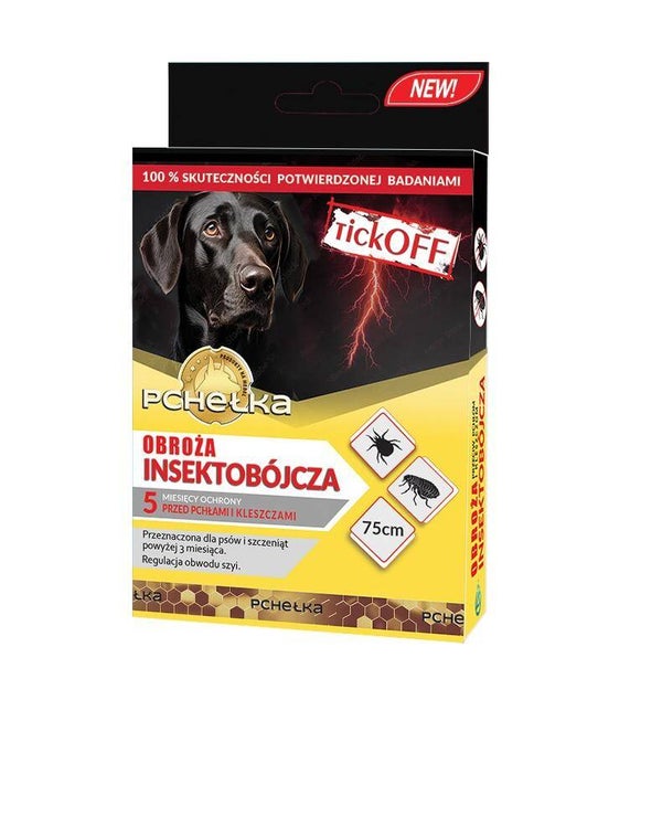 Pchełka Insecticide Halsband voor Honden van Groot ras. 75cm