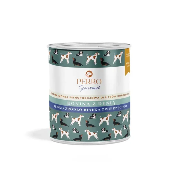 800g. Perro nat Hondenvoer Mono-Eiwit Paardenvlees met Pompoen