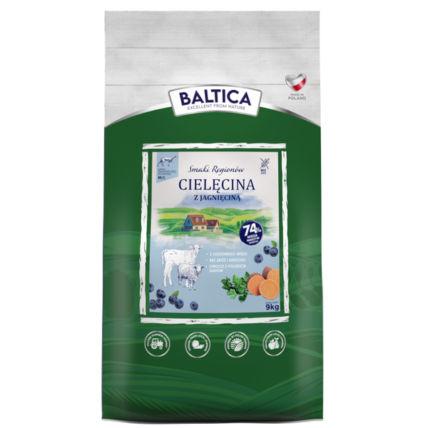 9kg. Baltica Kalfsvlees met Lamsvlees, maat M/L