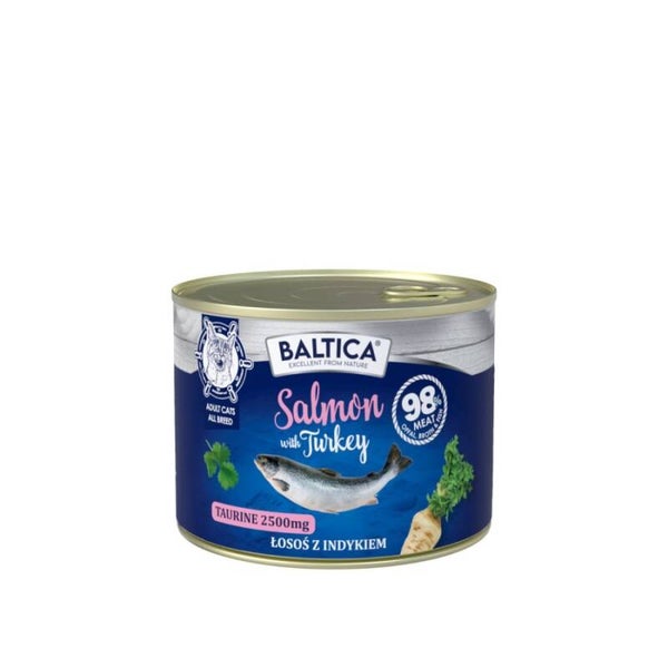 185g. BALTICA EXCELLENT volwassen kattenvoer met zalm en kalkoen