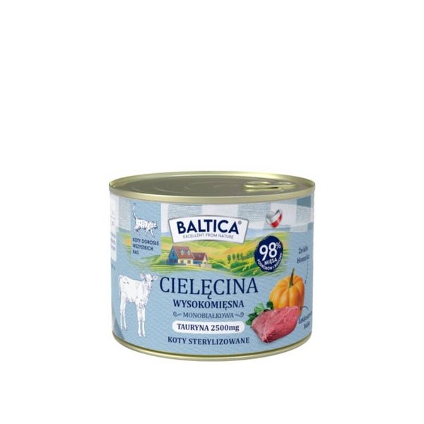 185g.BALTICA SMAKEN UIT DE REGIO’S – voor volwassen katten – Kalfsvlees