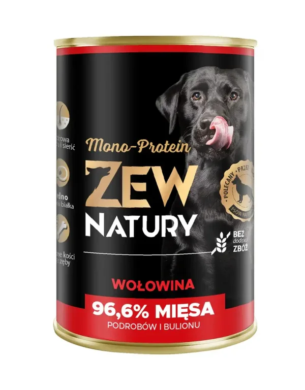 400g. Zew Natury MONO-PROTEIN nat Hondenvoer Rundvlees