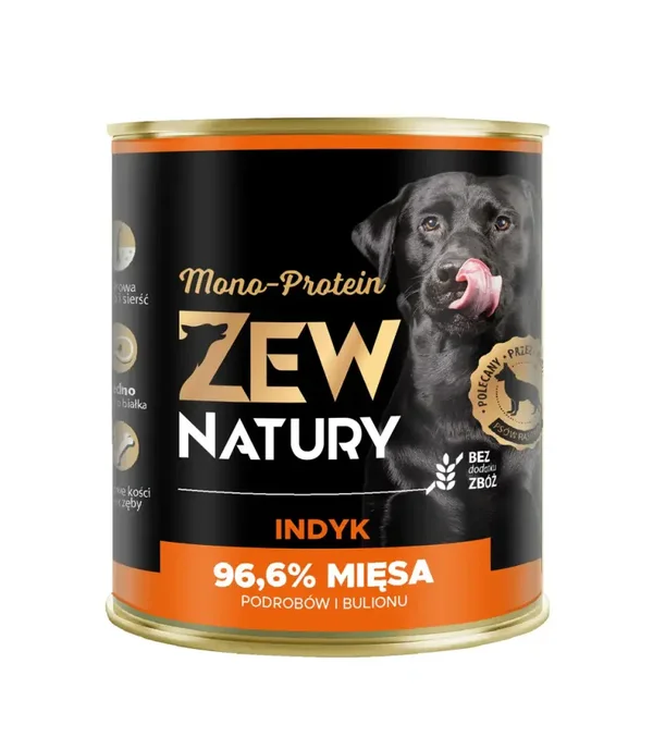 800g. Zew Natury MONO-PROTEIN nat Hondenvoer Kalkoen