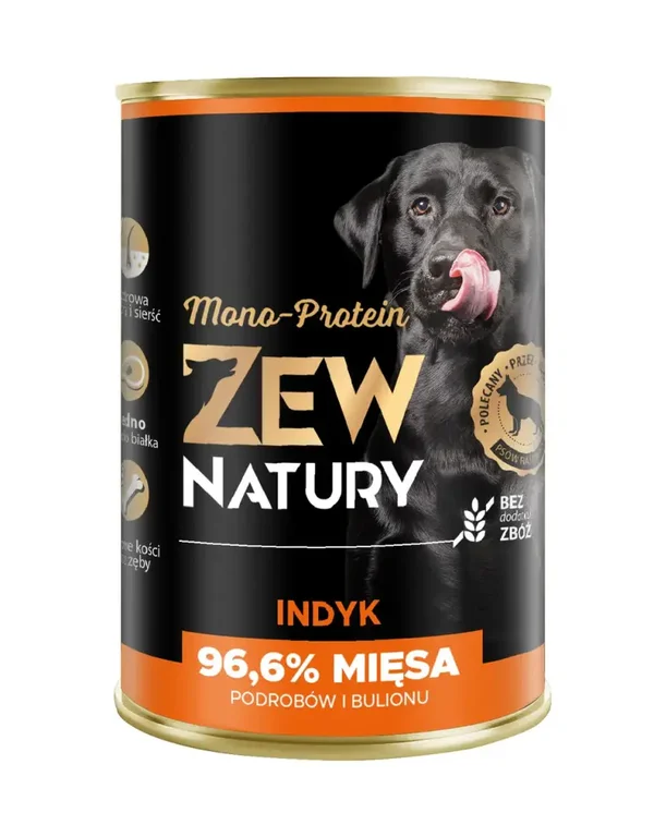 400g. Zew Natury MONO-PROTEIN nat Hondenvoer Kalkoen