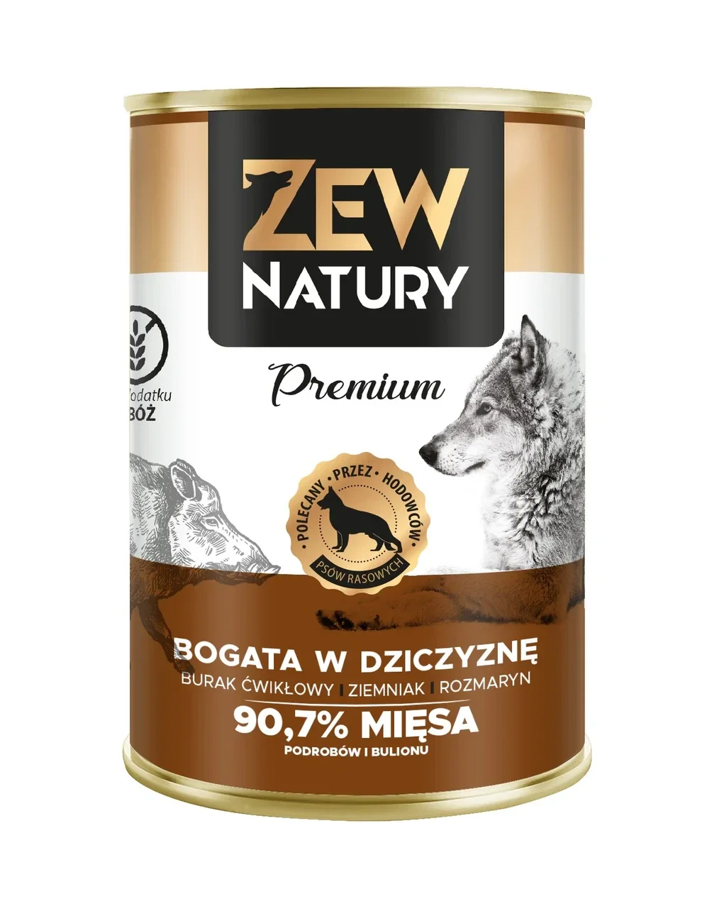 400g. Zew Natury Premium nat Hondenvoer  Rijk aan Wild Zwijn