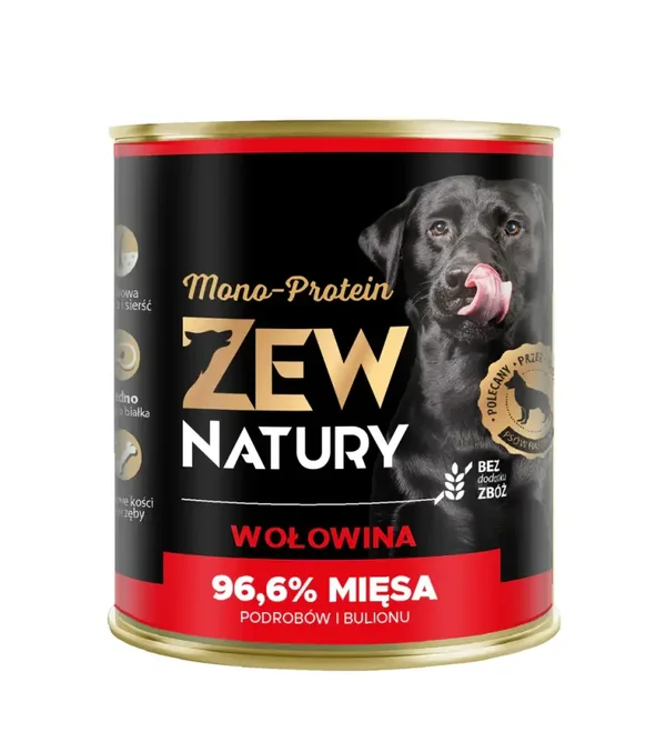 800g. Zew Natury MONO-PROTEIN nat Hondenvoer Rundvlees