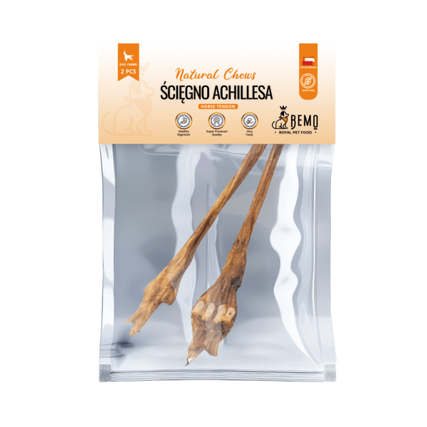 BEMO HORSE TENDON - HORSE ACHILLES TENDON - NATURAL CHEW FOR DOGS 2pcs