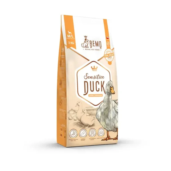 3kg. Bemo Sensitive Duck - Hypoallergeen droog Hondenvoer met EendM/L
