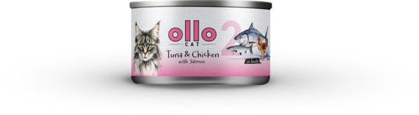 70g. Ollo nat Katenvoer Tonijn en Kip met Zalm