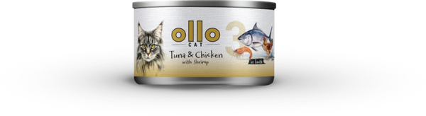 70g. Ollo nat Katenvoer Tonijn, Kip en Garnaal