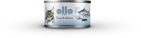70g. Ollo nat Katenvoer Tonijn en Zalm