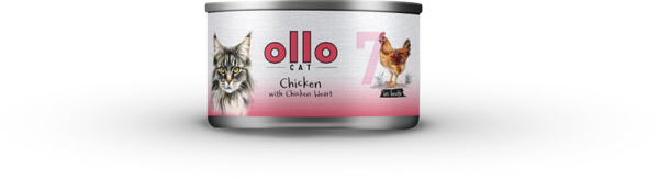 70g. Ollo nat Katenvoer Kip en Kippenhartjes