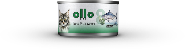 70g. Ollo nat Katenvoer Tonijn en Zeewier