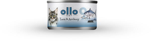 70g. Ollo nat Katenvoer Tonijn en Ansjovis