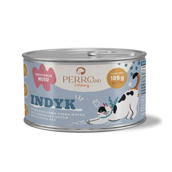 185g. Perro Kalkoen – natvoer voor katten PERROland CATering
