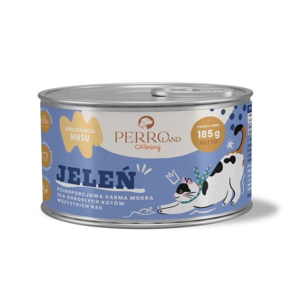 185g. Perro Jeleń – natvoer voor katten PERROland CATering