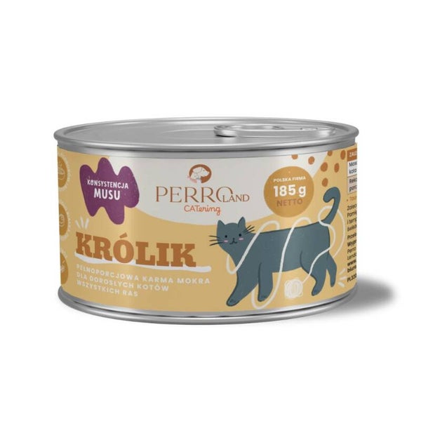 185g. Perro Konijn – natvoer voor katten PERROland CATering