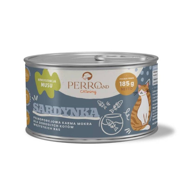 185g. Perro Sardine – natvoer voor katten PERROland CATering
