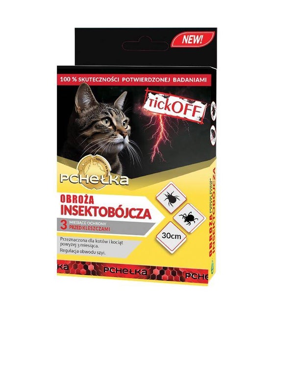 Pchełka Insecticide Halsband voor Katten. 30cm