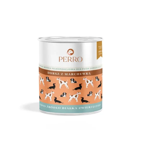 800g. Perro nat Hondenvoer Mono-Eiwit Kabeljauw met Wortelen