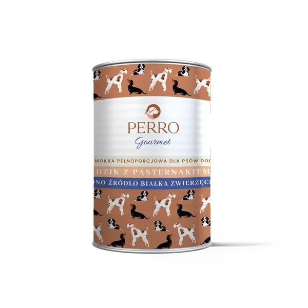 400g. Perro nat Hondenvoer Mono-Eiwit Wild zwijn met Pastinaak