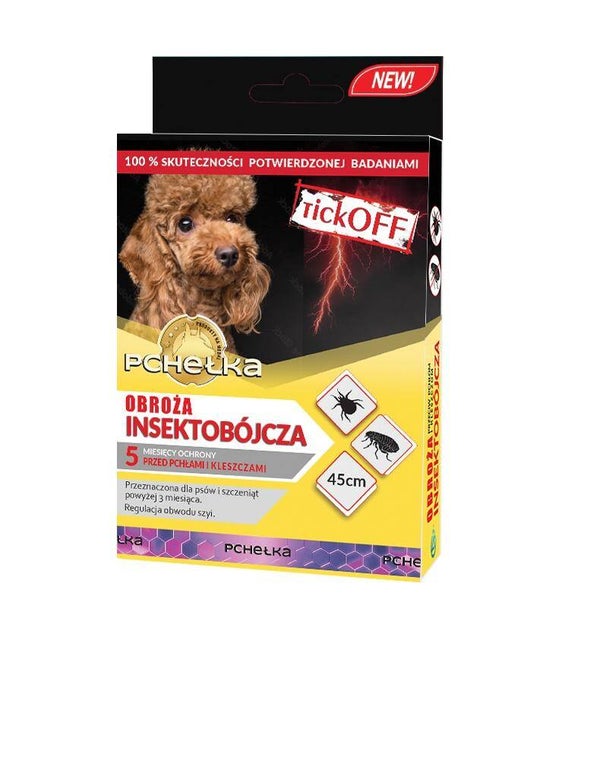 Pchełka Insecticide Halsband voor Honden van Middel-Groot ras. 45cm