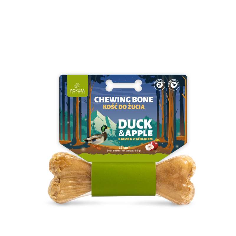 Pokusa Chewing Bone Duck&Apple 12cm.