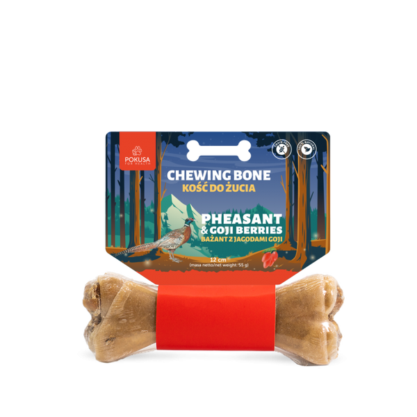 Pokusa Chewing Bone Pheasant&Goji Berries 12cm.