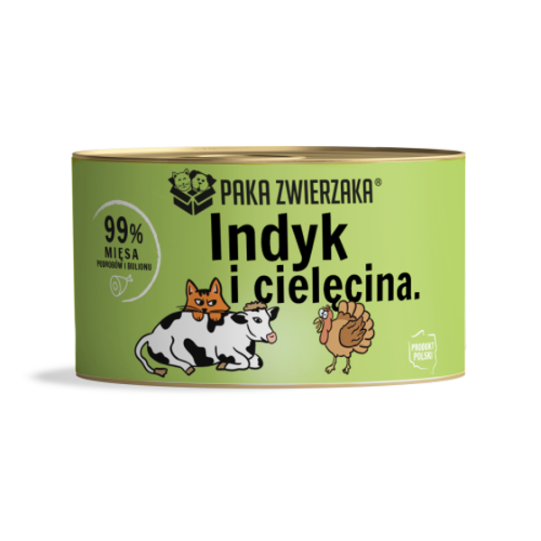 200g. Paka Zwierzaka nat Kateenvoer Kalkoen&Kalfs