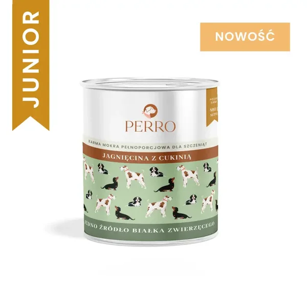 800g. Perro nat Hondenvoer , Lamsvlees met courgette voor puppy's