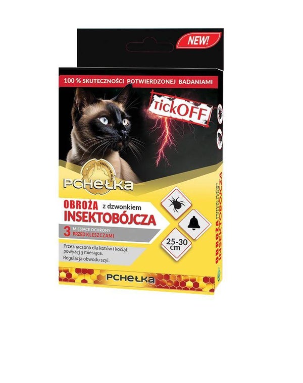 Pchełka Insecticide Halsband voor Katten (met bel). 25cm